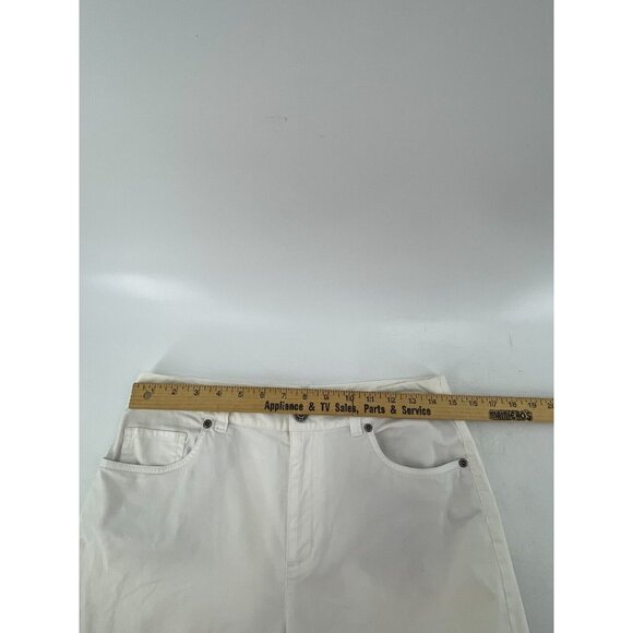 Talbots Women's White Stretch Crop Chino Pants Jeans Summer Size 6 - Picture 10 of 14